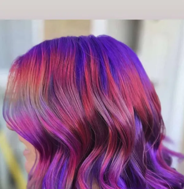 Purple and pink vivid waves